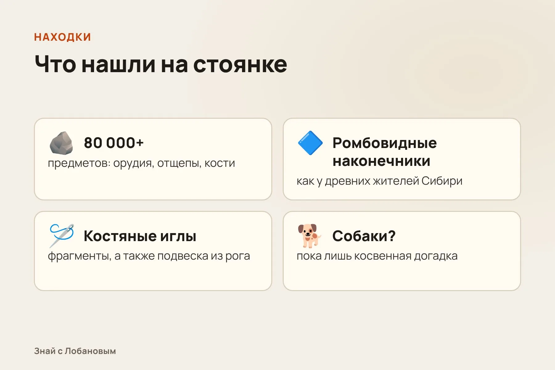 Что нашли на стоянке Шег-Хдалттхи. Схема: «Знай с Лобановым» по данным Science Advances